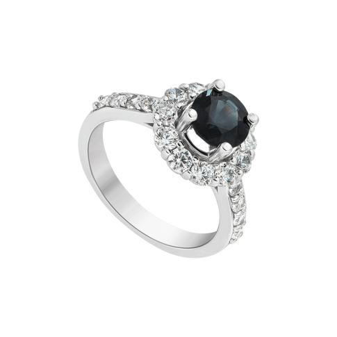 Nhẫn nữ đá Sapphire đen